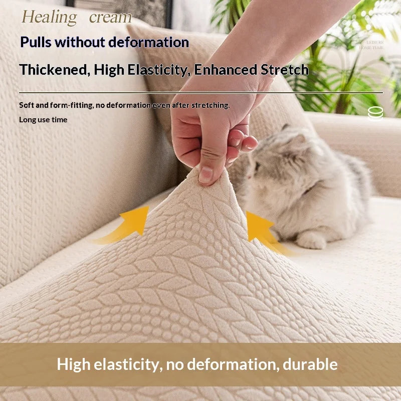 Universal Stretch Sofa Cover | High Elasticity Slipcover for Easy Cleaning | Durable Furniture Protector for Pets and Kids