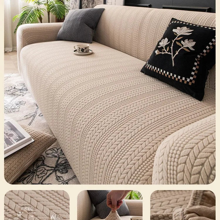 Universal Stretch Sofa Cover | High Elasticity Slipcover for Easy Cleaning | Durable Furniture Protector for Pets and Kids