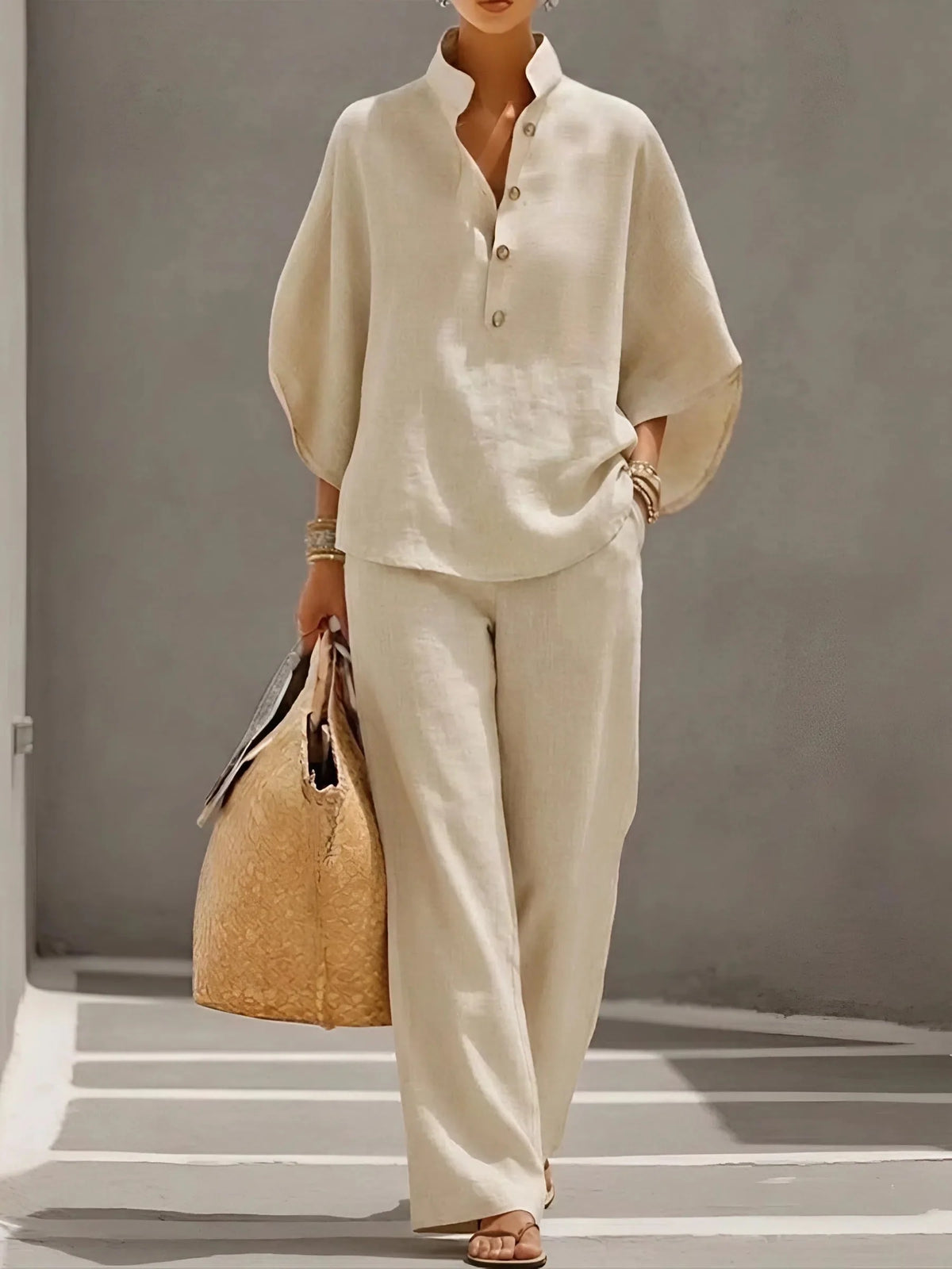 Vienna – Elegant Wide Leg and Collar 2 Piece Set