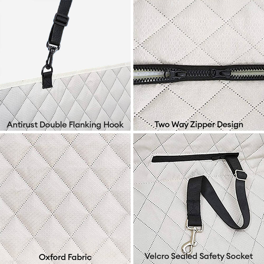Waterproof Car Dog Seat Cover Dog Hammock for Car – Convertible Back Seat Protector for Pets