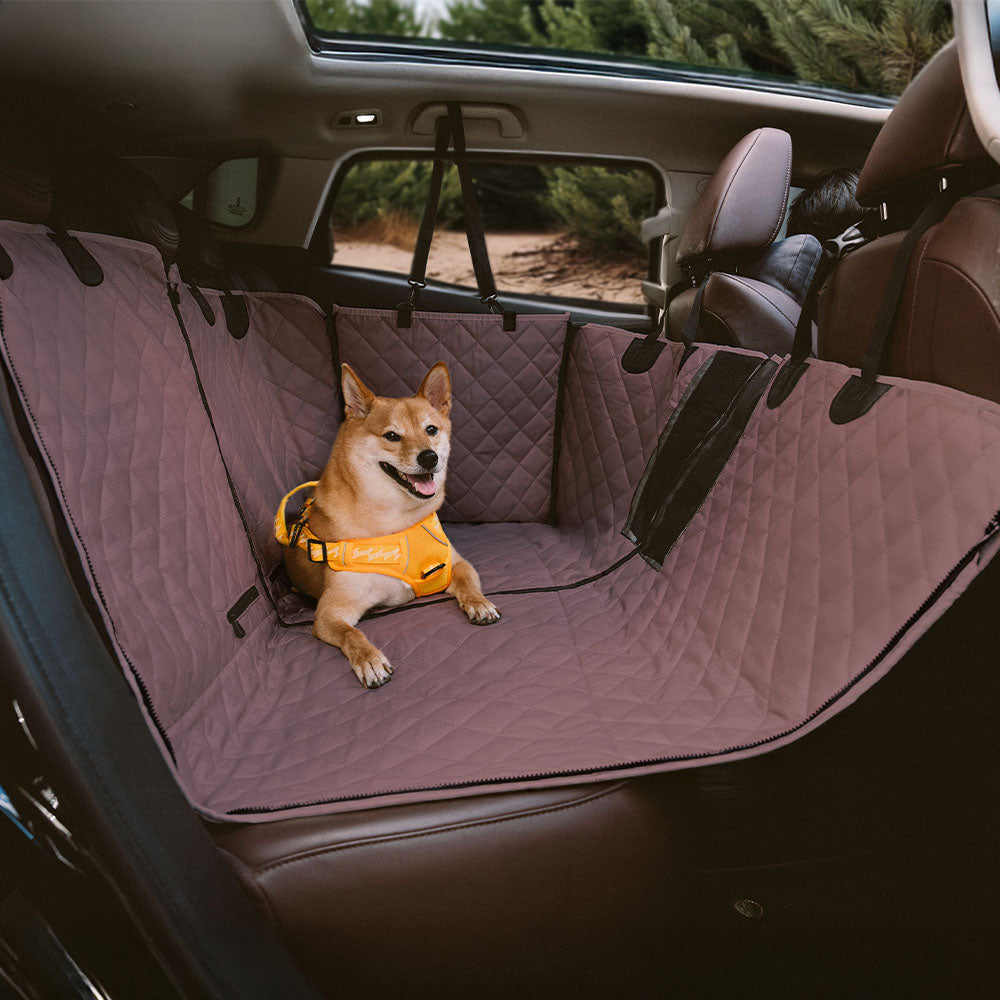 Waterproof Car Dog Seat Cover Dog Hammock for Car – Convertible Back Seat Protector for Pets