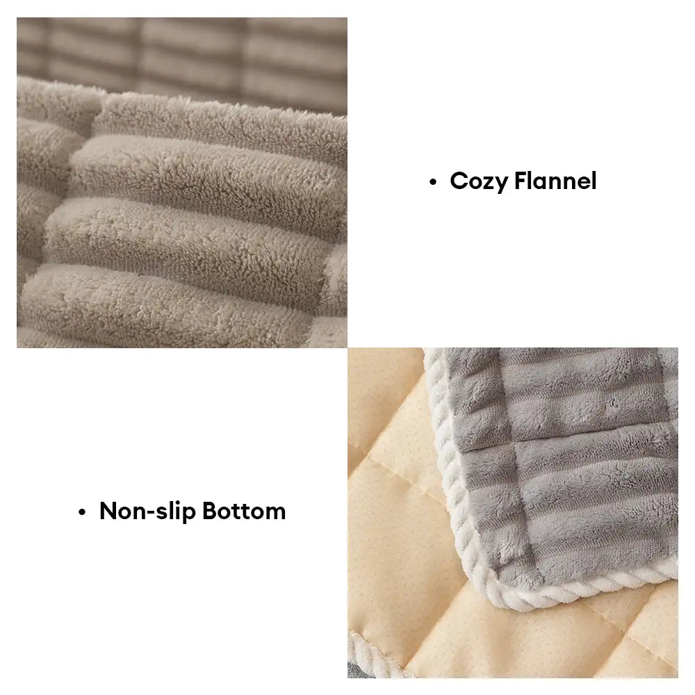 Waterproof One-Piece Cozy Flannel Sofa Protection Non-Slip Recliner Couch Covers