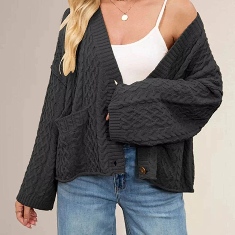 Women's Cozy Cable Knit Cardigan