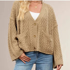 Women's Cozy Cable Knit Cardigan