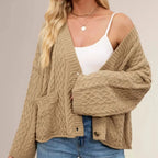 Women's Cozy Cable Knit Cardigan