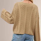Women's Cozy Cable Knit Cardigan