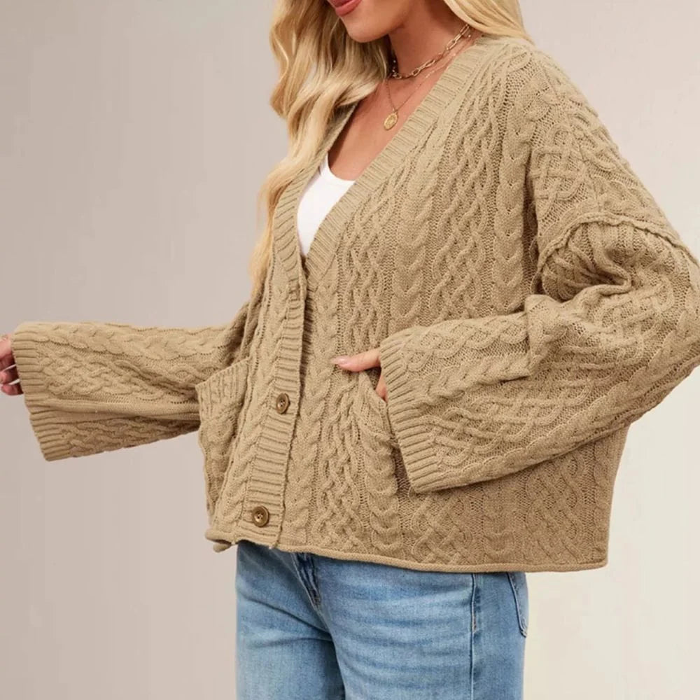 Women's Cozy Cable Knit Cardigan