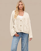 Women's Cozy Cable Knit Cardigan