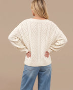 Women's Cozy Cable Knit Cardigan