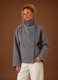 Women's Funnel Neck Jacket - Casual Jacket
