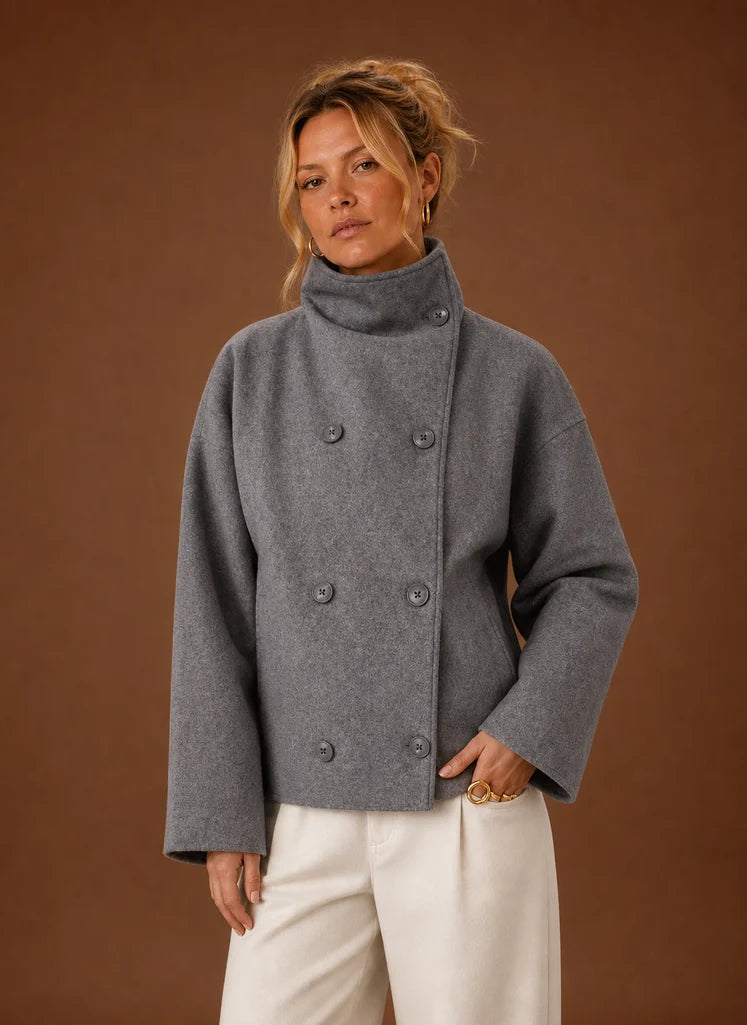 Women's Funnel Neck Jacket - Casual Jacket