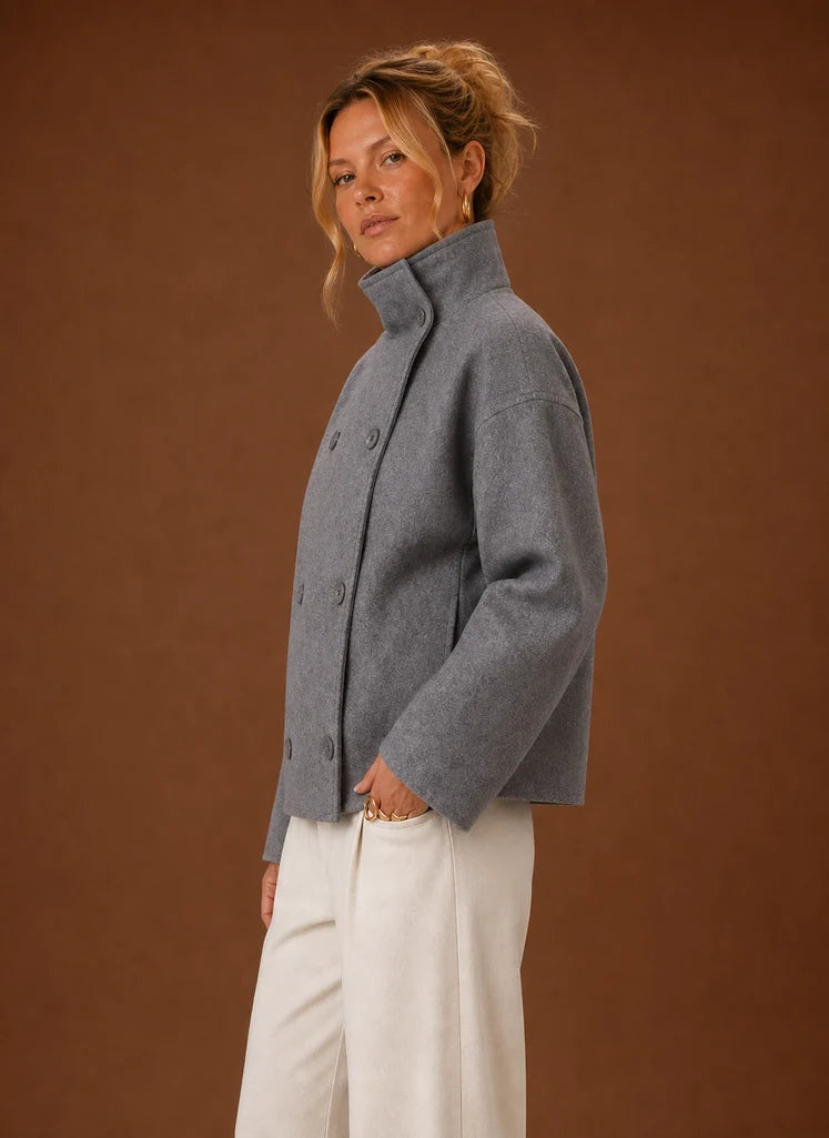 Women's Funnel Neck Jacket - Casual Jacket
