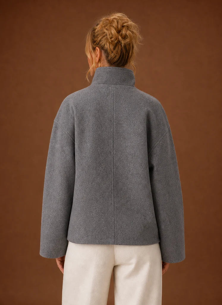 Women's Funnel Neck Jacket - Casual Jacket