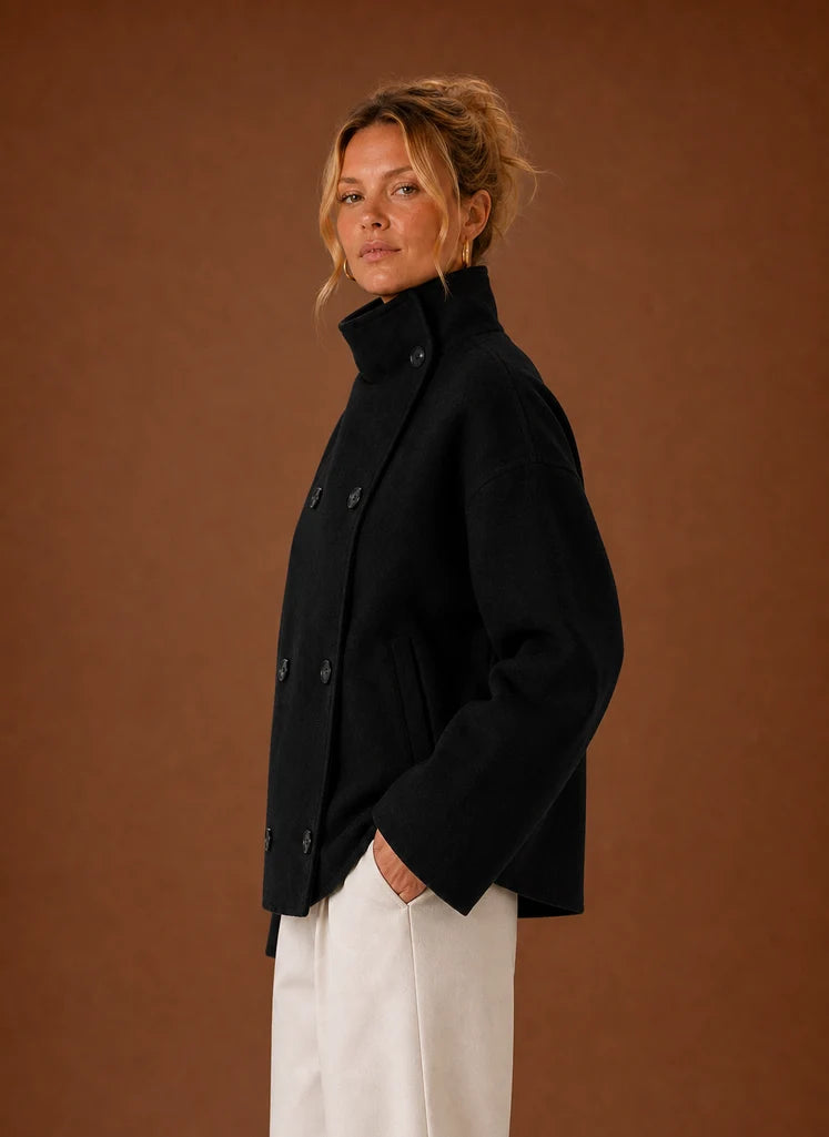 Women's Funnel Neck Jacket - Casual Jacket