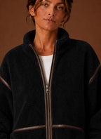 Women’s Sherpa Jacket - Zip-Up Fleece Coat
