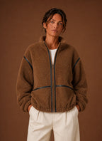 Women’s Sherpa Jacket - Zip-Up Fleece Coat