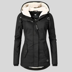 Women's Hooded Waterproof Rain Jacket, Long Sleeves, Zip
