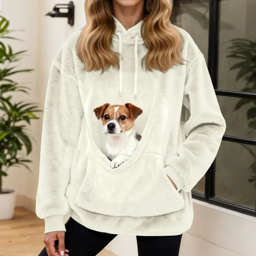 Women's hoodie with pet pocket