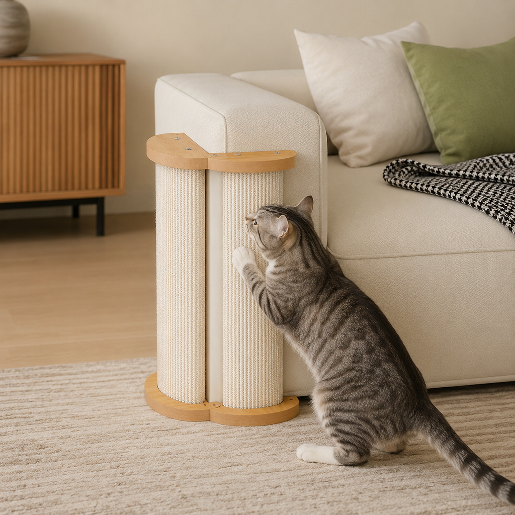 Corner Cat Scratcher for Sofa & Couch – Sisal Furniture Protector