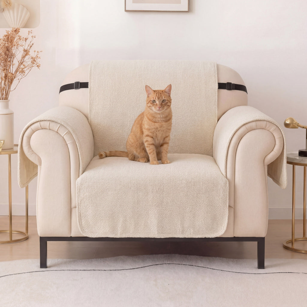 One-Piece Chenille Recliner Cover – Water-Repellent Non-Slip Slipcover - view 10