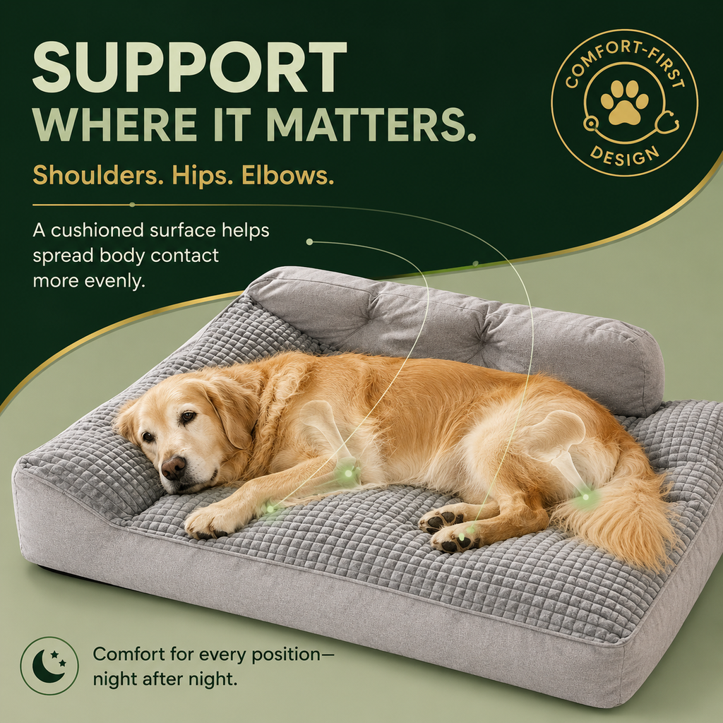 Comfort Haven | Large Orthopedic Dog Bed with Thickened Support | Cozy Design for Ultimate Comfort