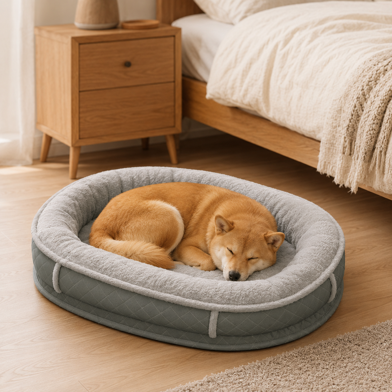Orthopedic Dog Bed | Plush Faux Leather with Removable Cover | Cozy Retreat for Joint Support