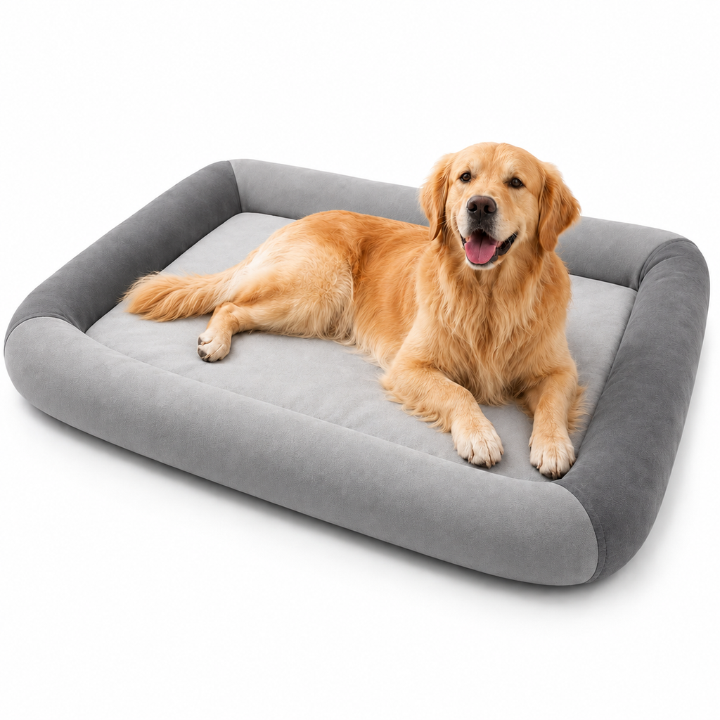 Cooling Dog Bed with Waterproof Design & Plush Texture | Ideal for Summer Comfort