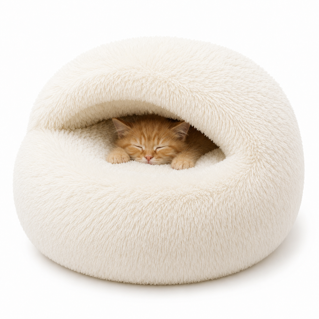 Plush Cat Cave Bed