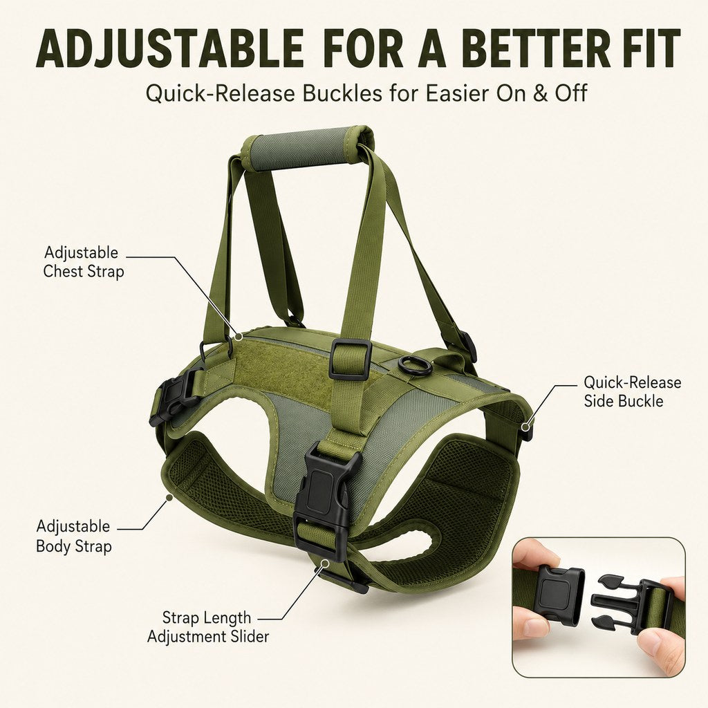 Full-Body Dog Lift Support Harness for Stairs, Cars & Limited Mobility