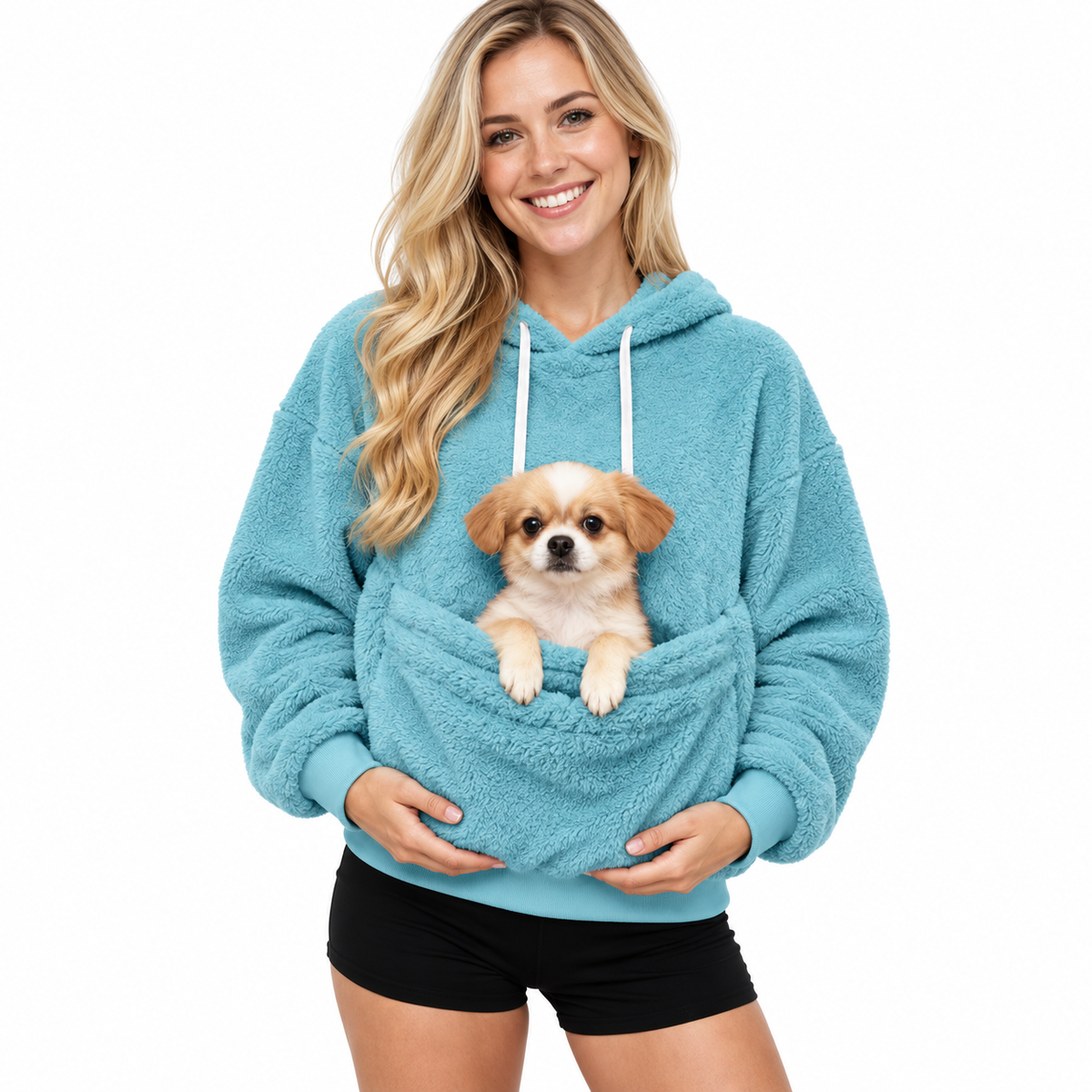 Hands-Free Pet Carrier Hoodie – Cozy Front Pouch for Cats & Small Dogs at Home & Everyday Outings