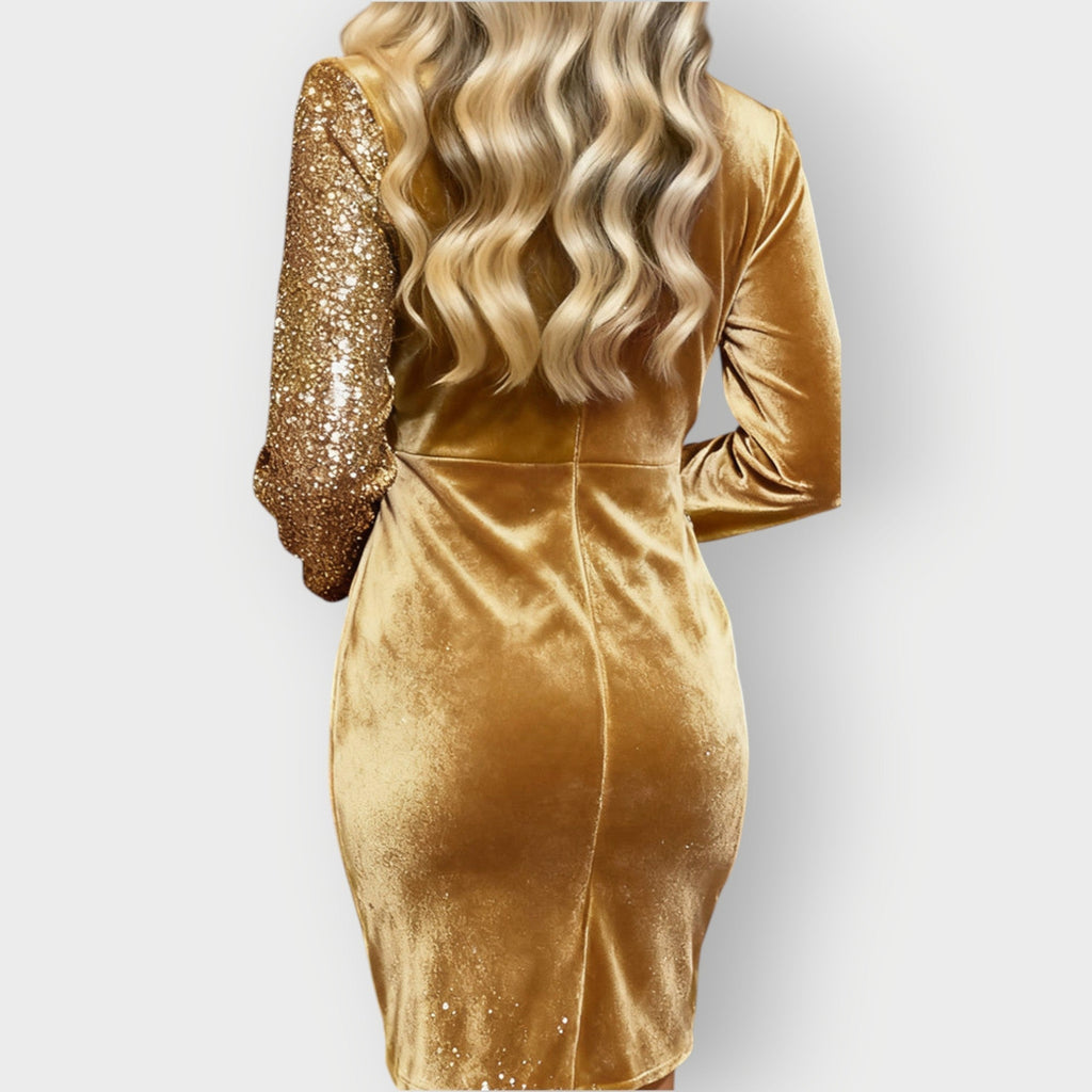 Asymmetric Hem Cocktail Dress