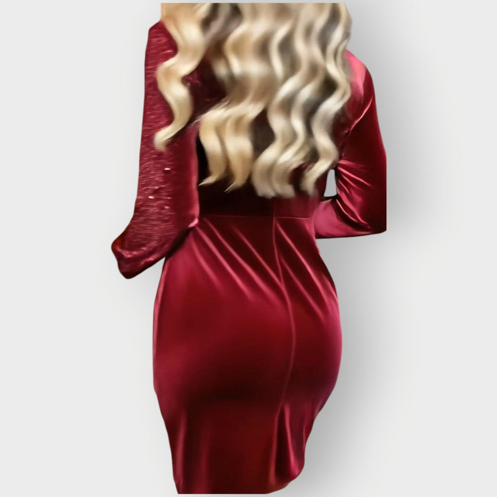 Asymmetric Hem Cocktail Dress