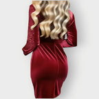 Asymmetric Hem Cocktail Dress