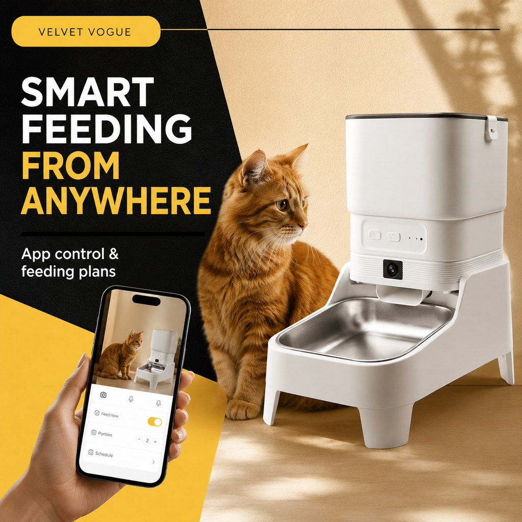 Smart Pet Feeder with 15CM Elevated Camera Tuya App Control for Busy Pet Owners FURPIPI Automatic Cats Dog Food Feeder Dispenser
