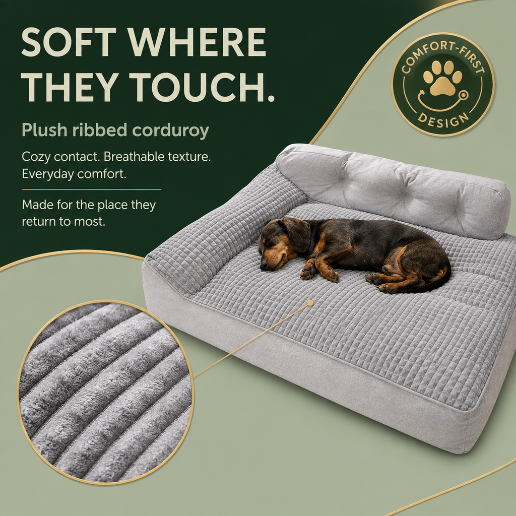 Comfort Haven | Large Orthopedic Dog Bed with Thickened Support | Cozy Design for Ultimate Comfort
