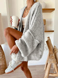 Batwing Sleeve Open Front Longline Cardigan