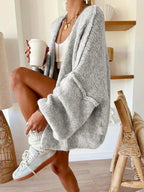 Batwing Sleeve Open Front Longline Cardigan