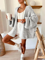 Batwing Sleeve Open Front Longline Cardigan