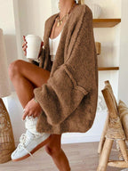 Batwing Sleeve Open Front Longline Cardigan