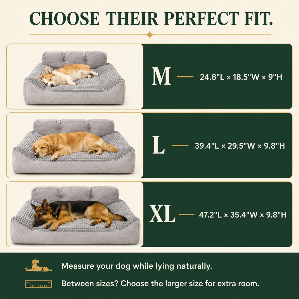 Comfort Haven | Large Orthopedic Dog Bed with Thickened Support | Cozy Design for Ultimate Comfort
