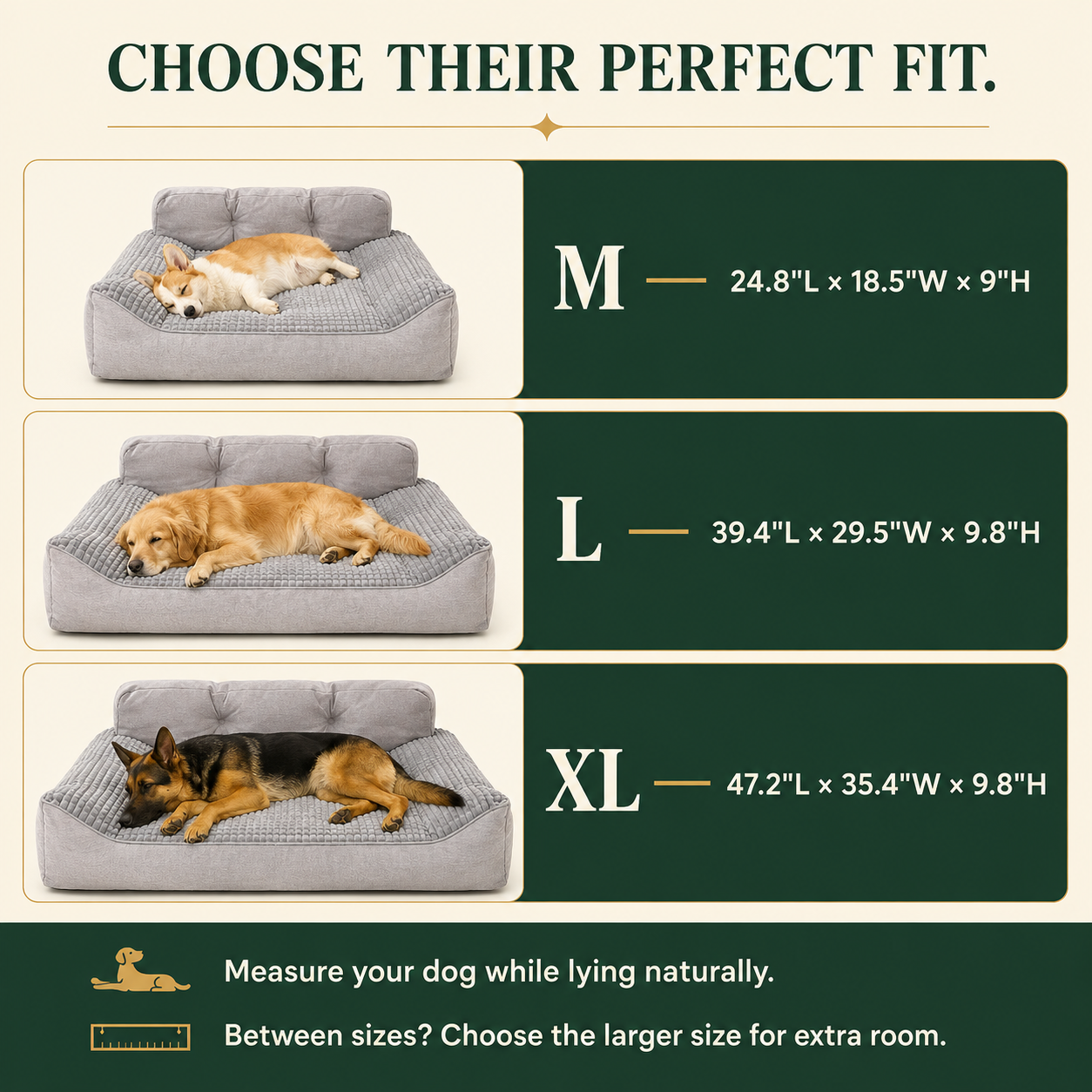 Comfort Haven | Large Orthopedic Dog Bed with Thickened Support | Cozy Design for Ultimate Comfort
