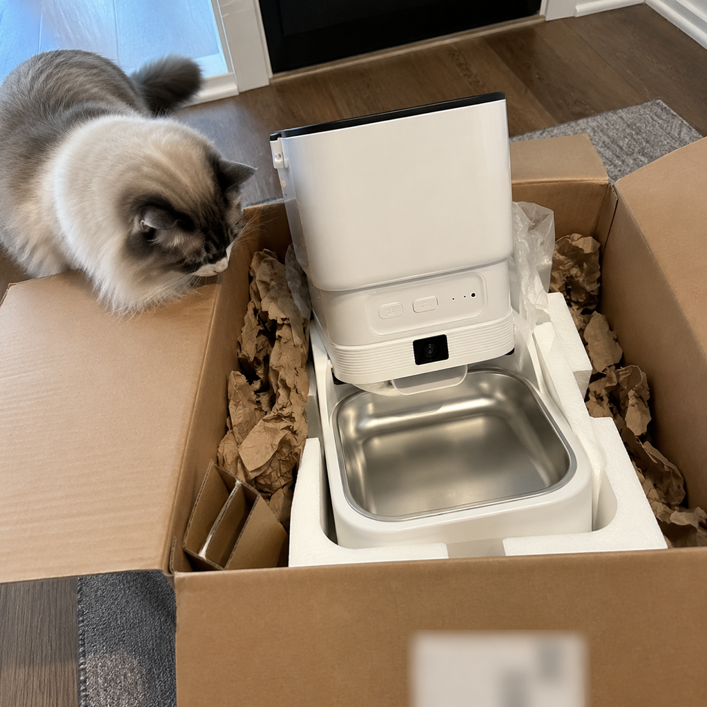 Smart Pet Feeder with 15CM Elevated Camera Tuya App Control for Busy Pet Owners FURPIPI Automatic Cats Dog Food Feeder Dispenser