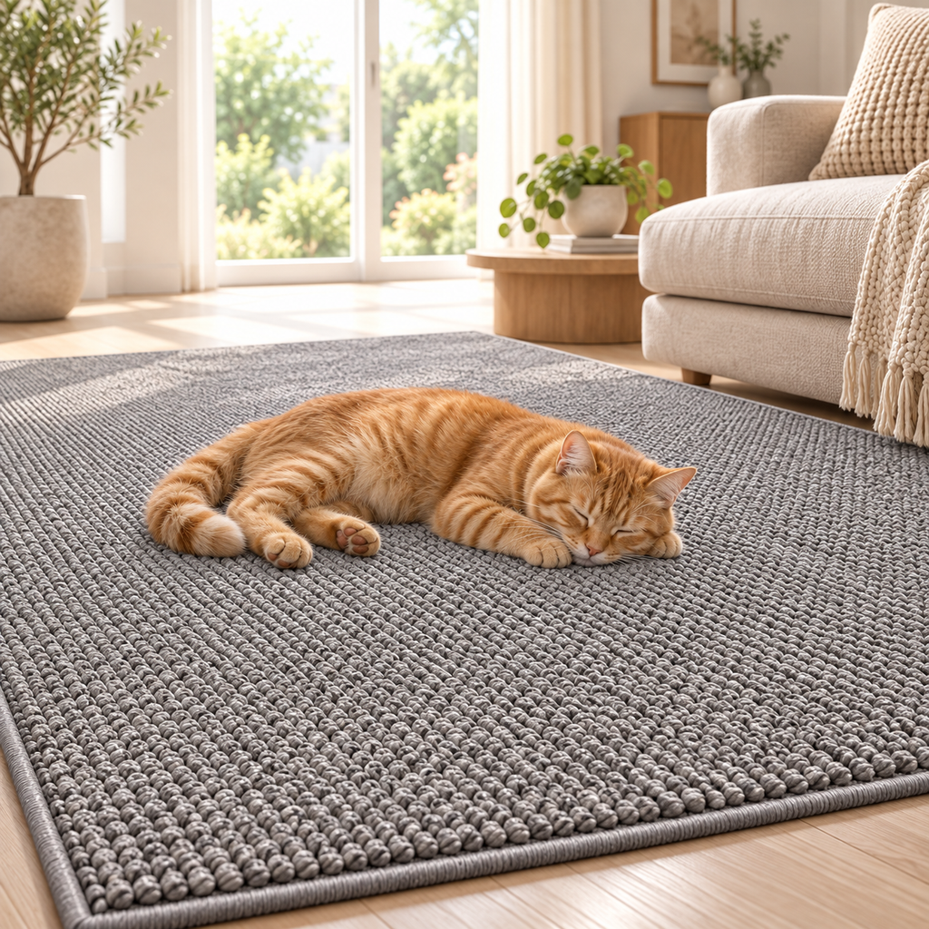Large Cat Scratching Mat Cat Scratch Pad Floor Scratcher for Indoor Cats