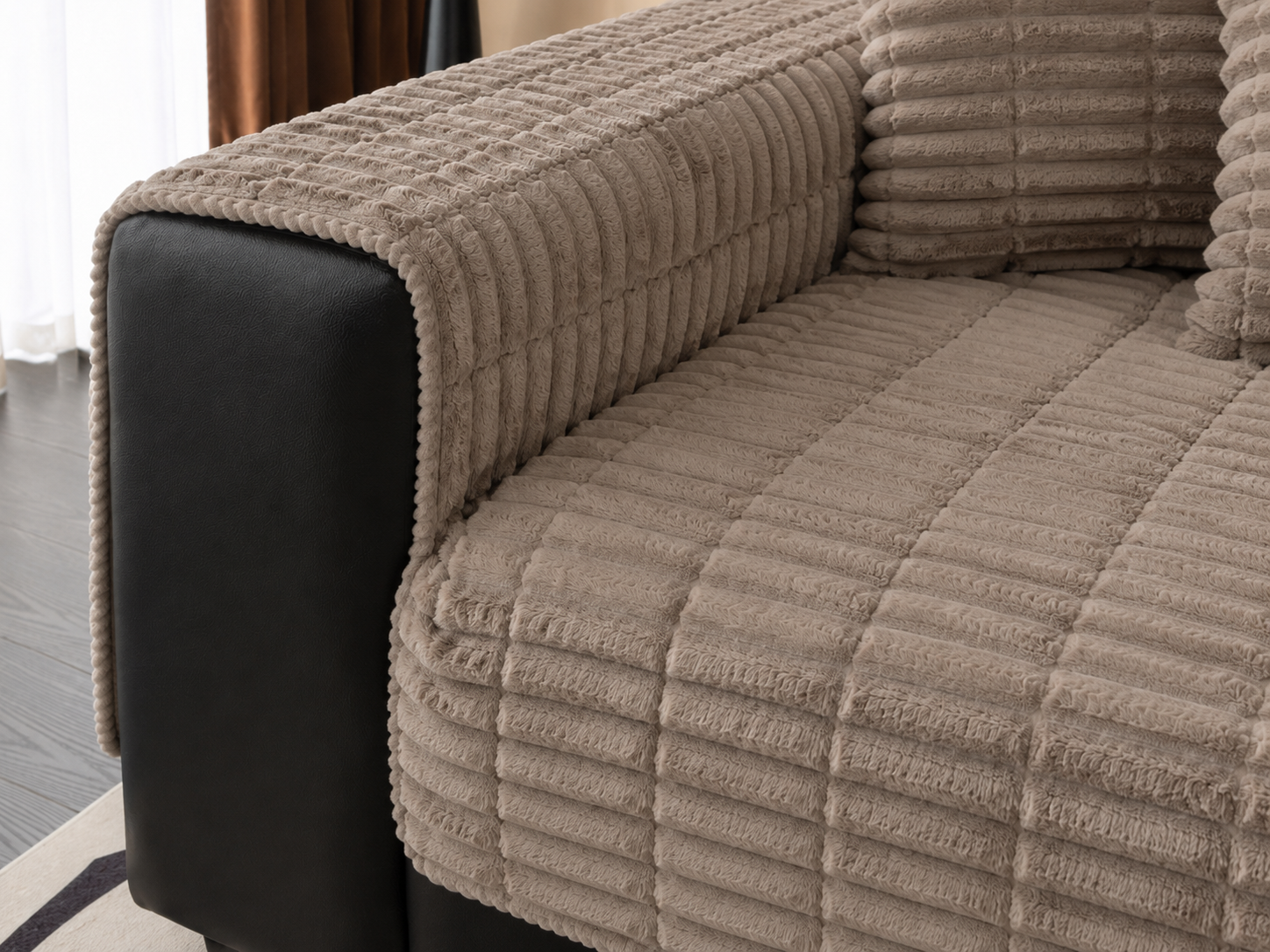 Cozy Flannel | Waterproof Sofa Cover with Non-Slip Backing | Pet-Friendly Protection for Ultimate Comfort