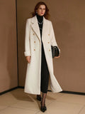 Belted Longline Coat with Buttoned Cuff Tabs