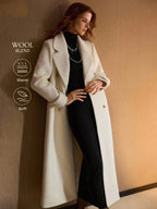 Belted Longline Coat with Buttoned Cuff Tabs