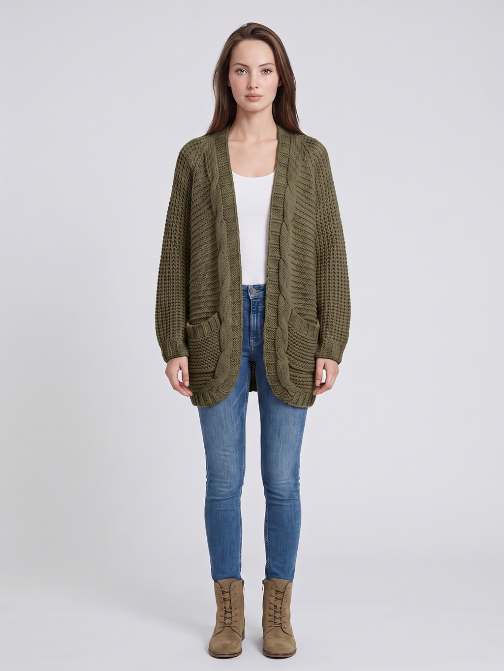 Black Longline Pocket Cardigan
