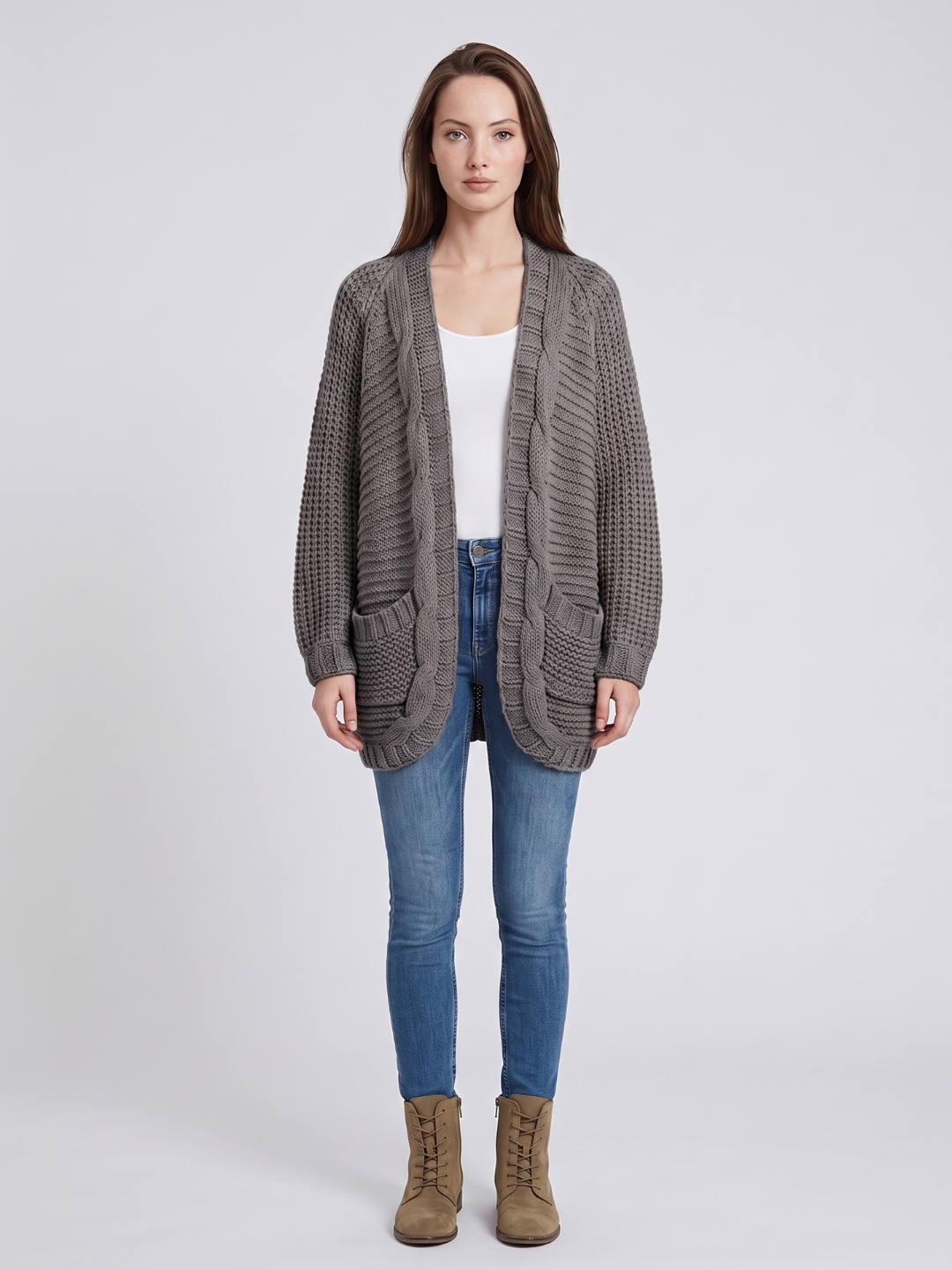 Black Longline Pocket Cardigan