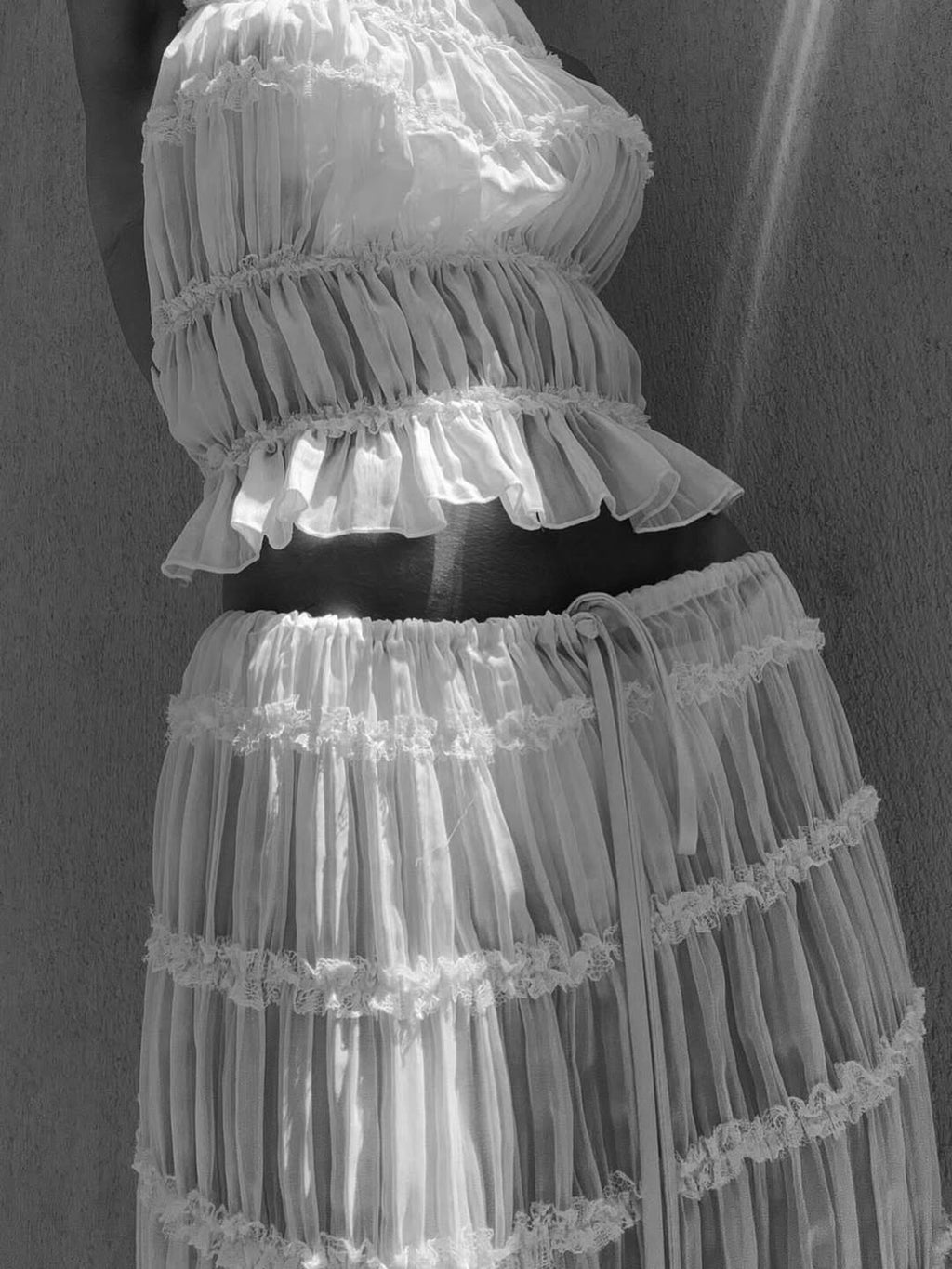 Bohemian Ruffle Two-Piece Set