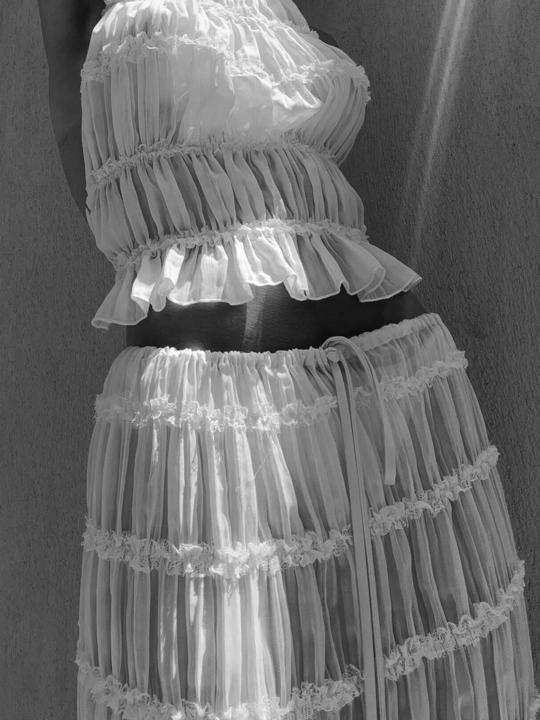 Bohemian Ruffle Two-Piece Set